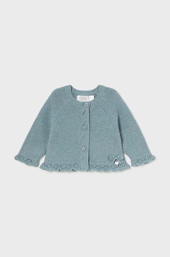 Kardigan s ododatkom vune za bebe Mayoral Newborn s dodatkom vune plava 2301.2D.Newborn.9BYH