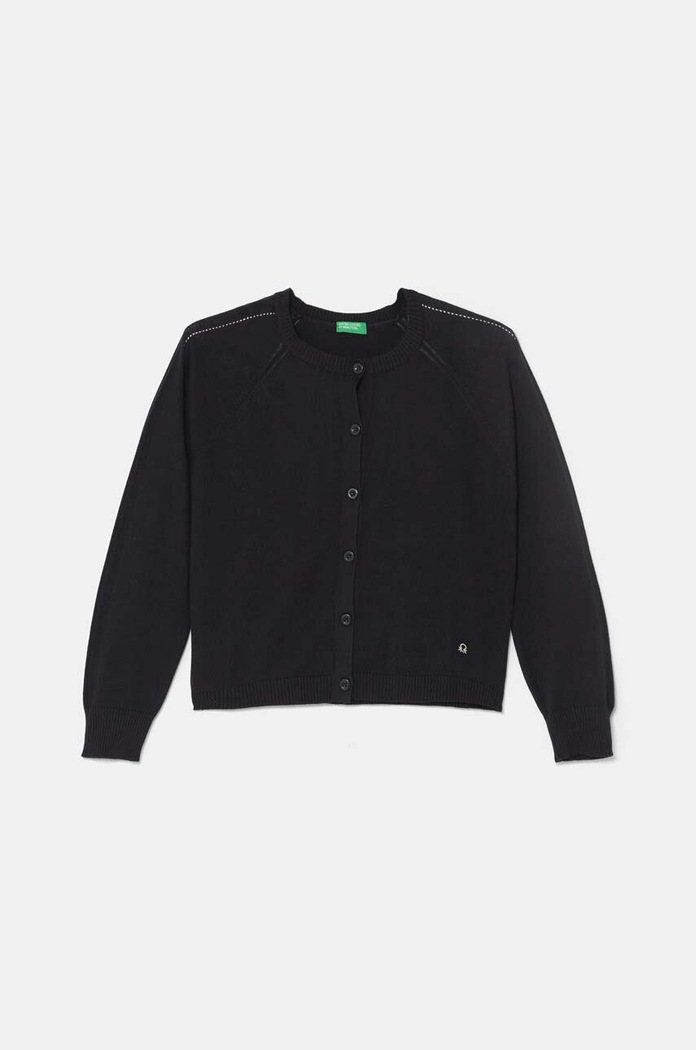 United Colors of Benetton kardigan bawełniany dziecięcy pozostałe czarny 1098C500O.G.Seasonal