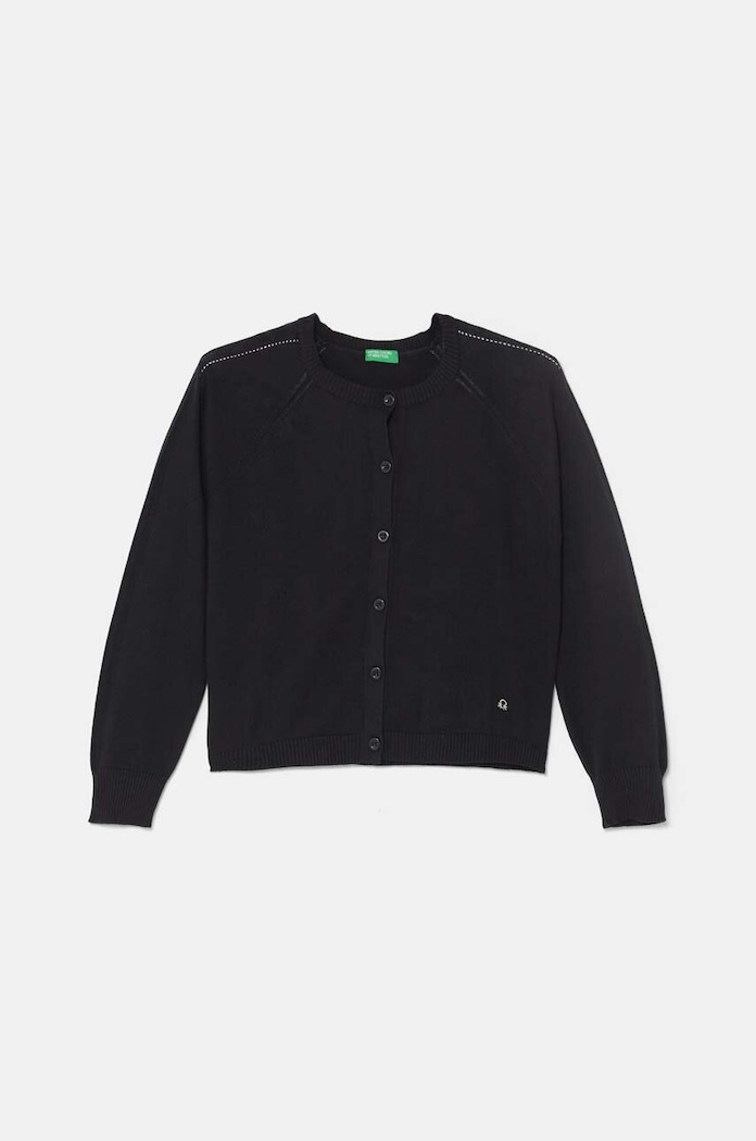 United Colors of Benetton kardigan bawełniany dziecięcy pozostałe czarny 1098C500O.G.Seasonal