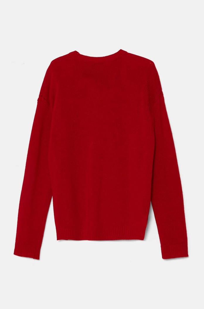 United Colors of Benetton kardigan wełniany dziecięcy 1244C500N.G.Seasonal czerwony AW24