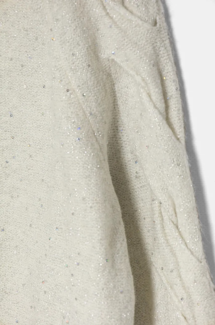 Dziewczynka United Colors of Benetton sweter z domieszką wełny dziecięcy 15V8C107D.G.Seasonal beżowy