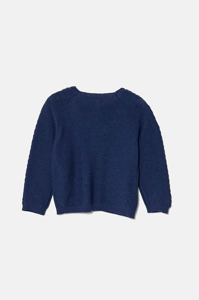 Kardigan s ododatkom vune za bebe United Colors of Benetton 1032A500T.W.Seasonal mornarsko plava AW24