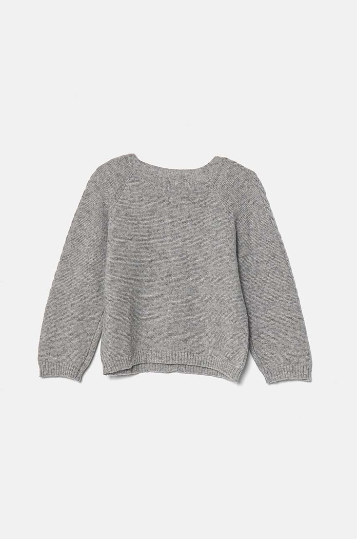 Kojenecký kardigan s příměsí vlny United Colors of Benetton 1032A500T.W.Seasonal šedá AW24