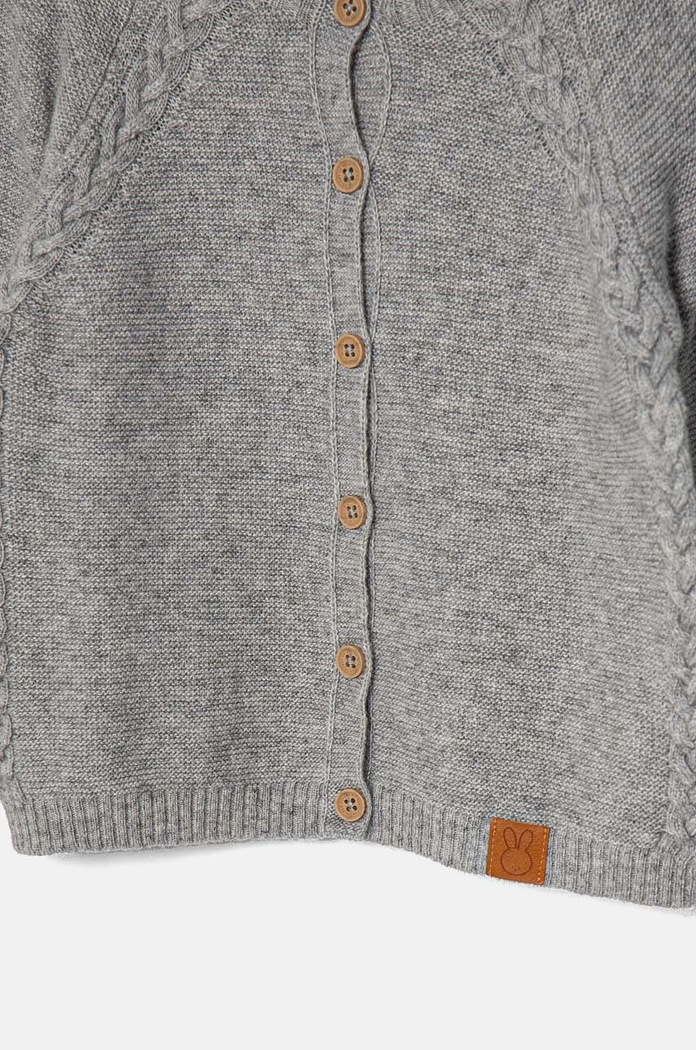 DÍVKA Kojenecký kardigan s příměsí vlny United Colors of Benetton 1032A500T.W.Seasonal šedá
