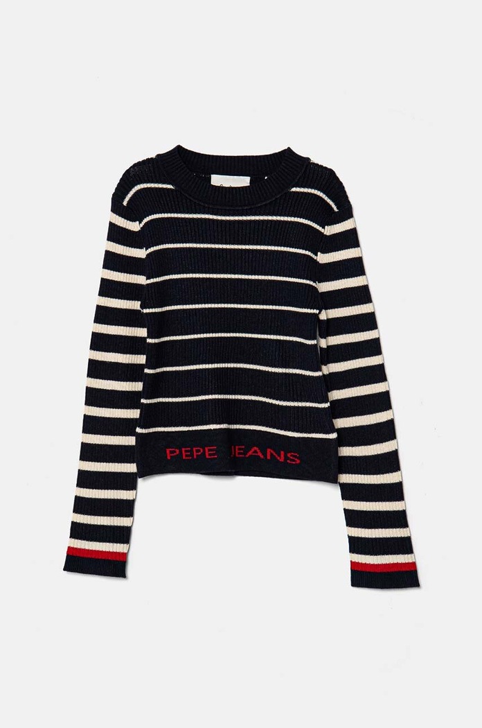 Pepe Jeans pulover copii WINFREY cu modele bleumarin PG701093