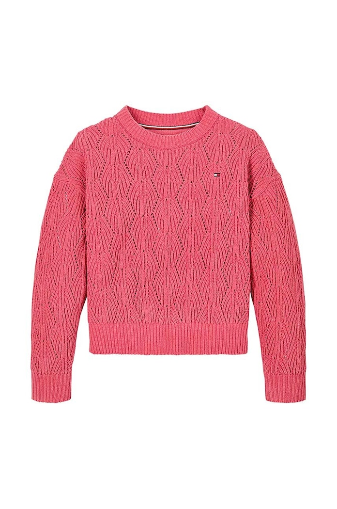 Tommy Hilfiger sweter dziecięcy KG0KG08153.9BYH. różowy AW24
