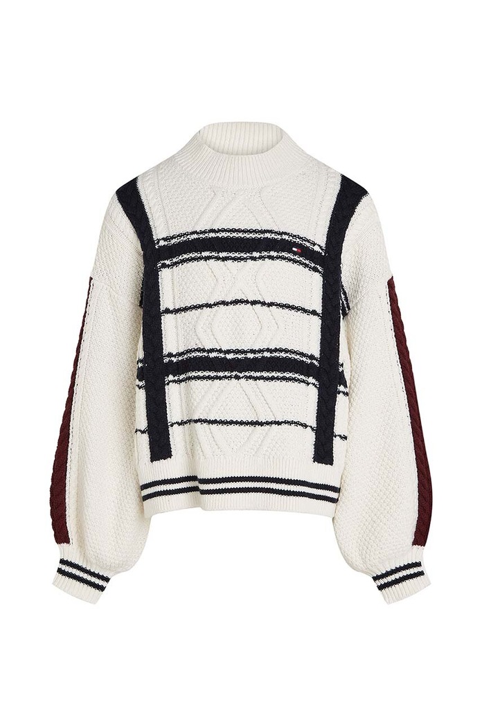 Tommy Hilfiger sweter z domieszką wełny dziecięcy KG0KG08158.9BYH. beżowy AW24