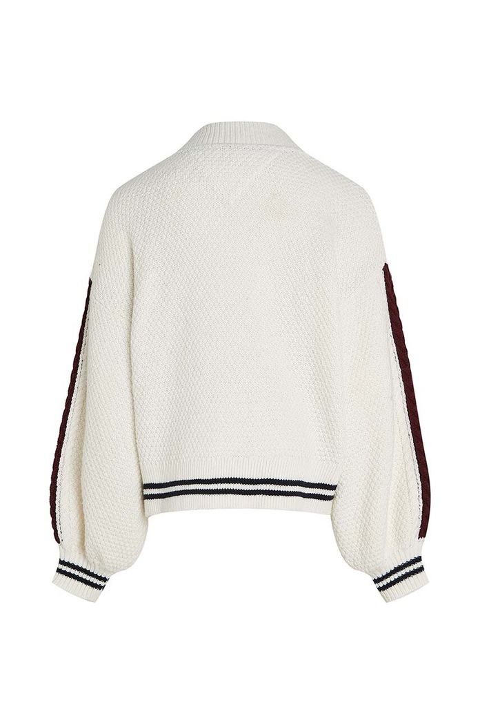 Dziewczynka Tommy Hilfiger sweter z domieszką wełny dziecięcy KG0KG08158.9BYH. beżowy