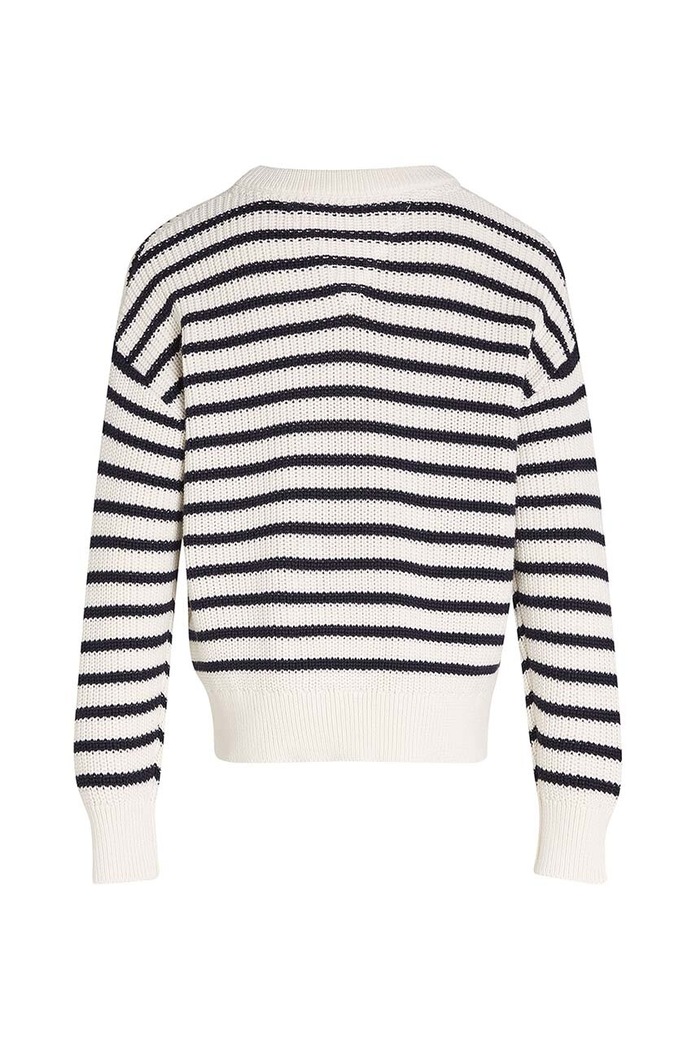 Djevojčice Dječji pamučni pulover Tommy Hilfiger KG0KG08504.9BYH.104.122 bež