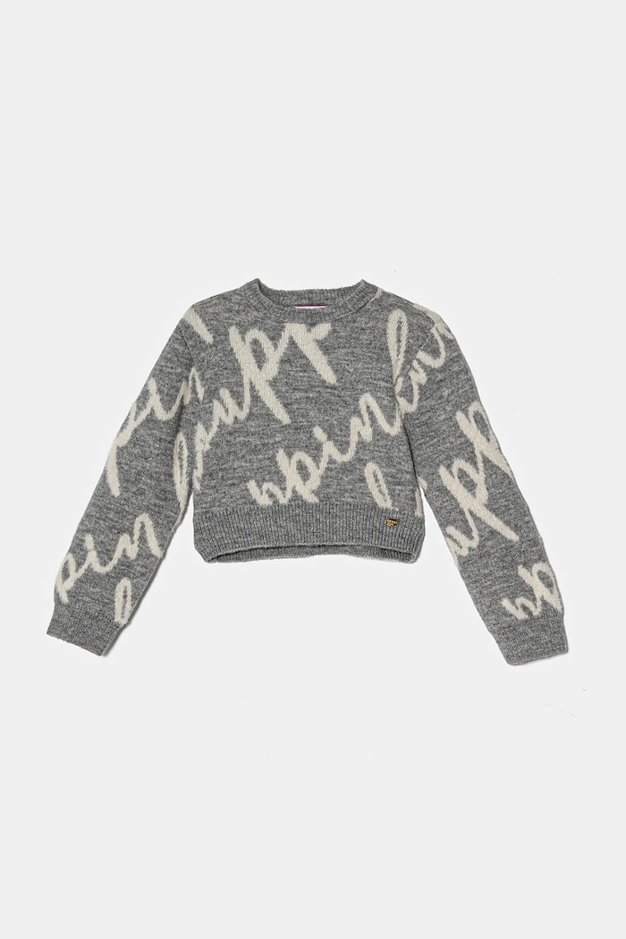 Pinko Up pulover copii cu modele gri F4PIJGJP019
