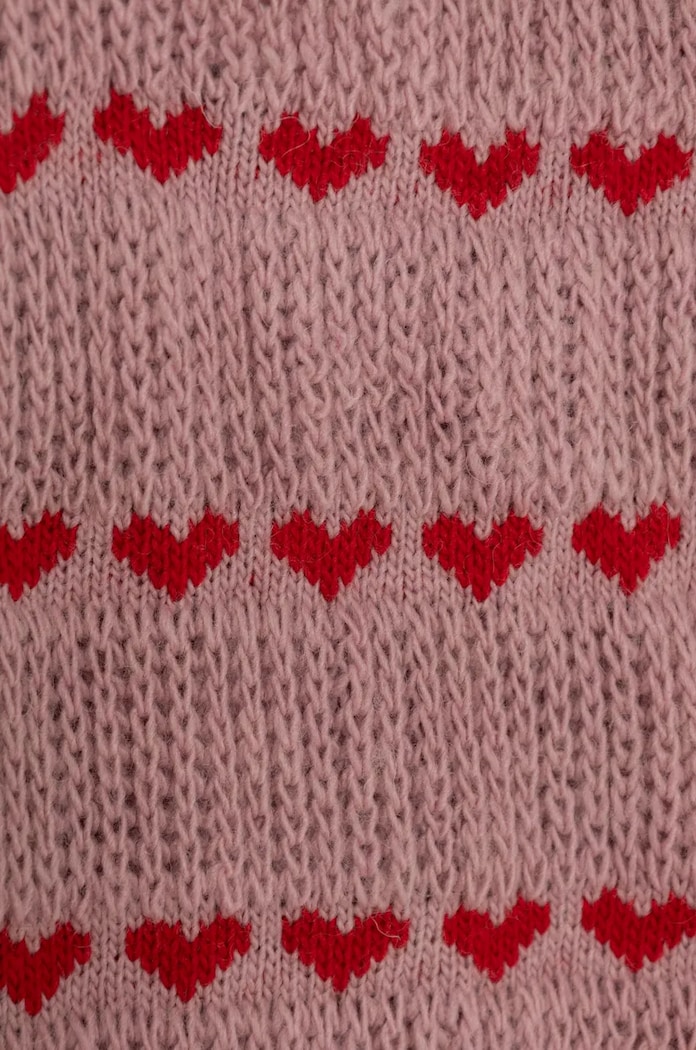 Dziewczynka United Colors of Benetton Sweter z domieszką wełny dziecięcy 1076Q106V.G.Seasonal różowy