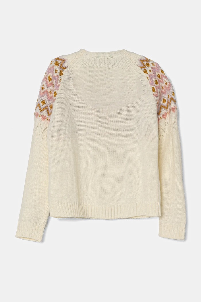 United Colors of Benetton Sweter z domieszką wełny dziecięcy 1176Q107K.G.Seasonal beżowy AW24