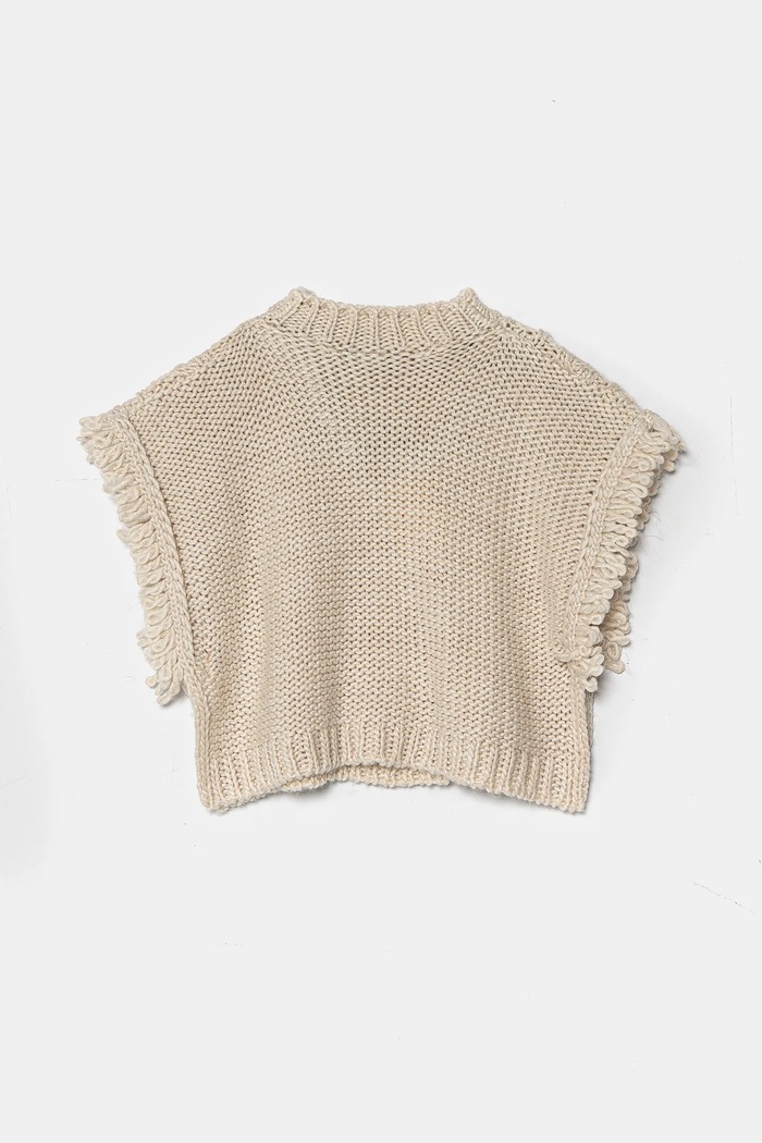 Dětské pončo s příměsí vlny United Colors of Benetton 115HGU004.P.Seasonal béžová AW24