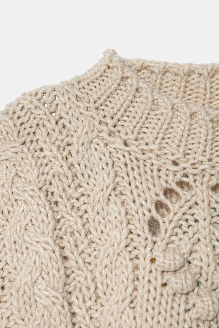 DÍVKA Dětské pončo s příměsí vlny United Colors of Benetton 115HGU004.P.Seasonal béžová