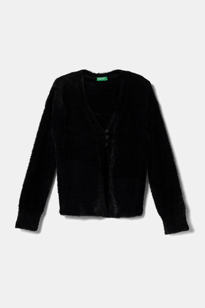 Detský sveter United Colors of Benetton stredne hrubá čierna 19BAC601L.G.Seasonal