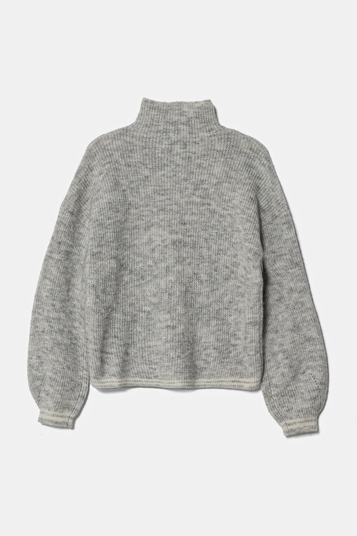 Dětský svetr s příměsí vlny United Colors of Benetton 1EWBC200L.G.Seasonal šedá AW24