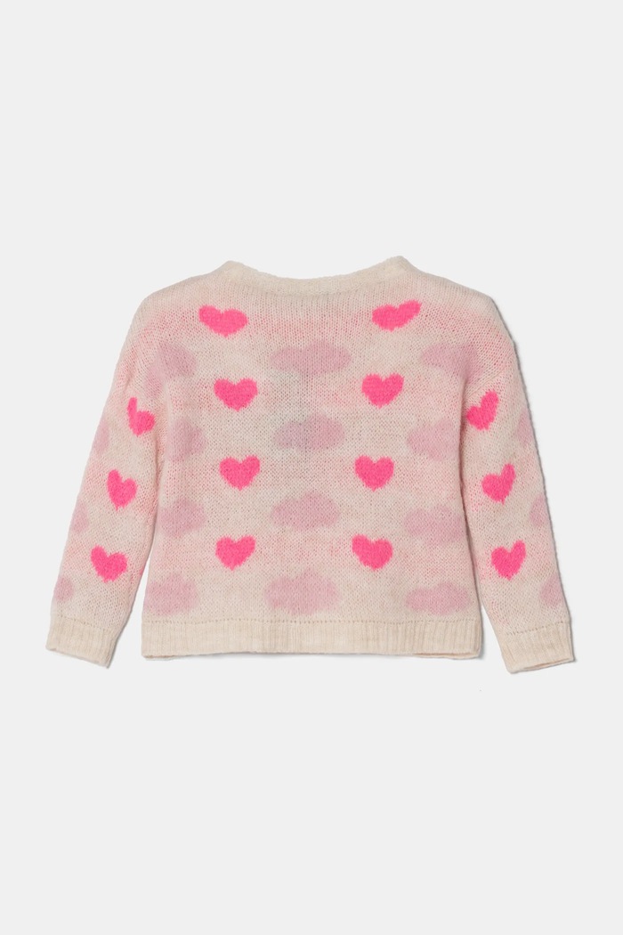 United Colors of Benetton Sweter z domieszką wełny dziecięcy 106QH102H.P.Seasonal beżowy AW24