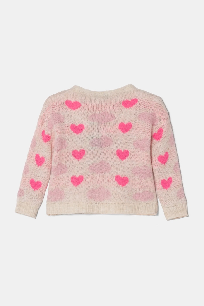 United Colors of Benetton Sweter z domieszką wełny dziecięcy 106QH102H.P.Seasonal beżowy AW24