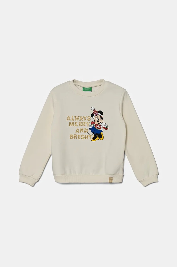 Dječja dukserica United Colors of Benetton x Disney print bež 3J73G10GO.P.Seasonal
