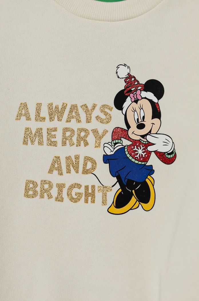 Djevojčice Dječja dukserica United Colors of Benetton x Disney 3J73G10GO.P.Seasonal bež