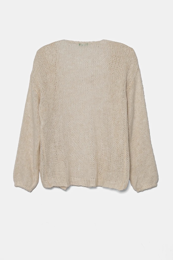 United Colors of Benetton kardigan z domieszką wełny 136QC601M.G.Seasonal beżowy AW24