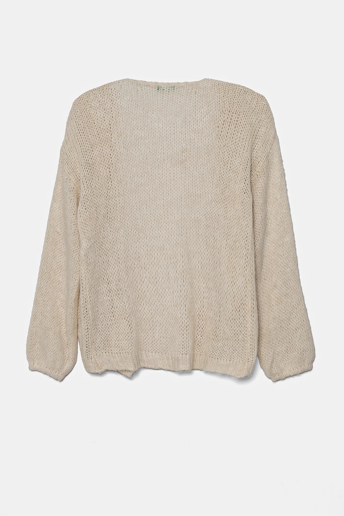 United Colors of Benetton kardigan z domieszką wełny 136QC601M.G.Seasonal beżowy AW24