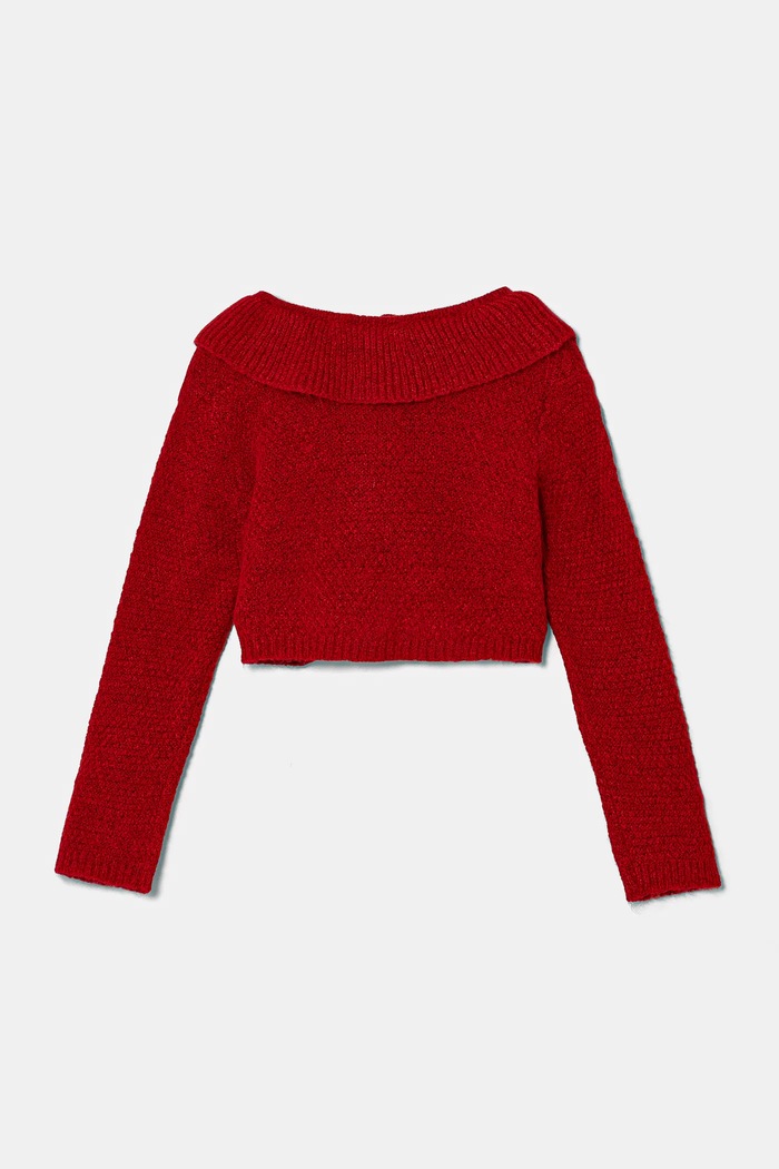 United Colors of Benetton cardigan cu amestec de lână pentru copii 106QG500N.P.Seasonal rosu AW24