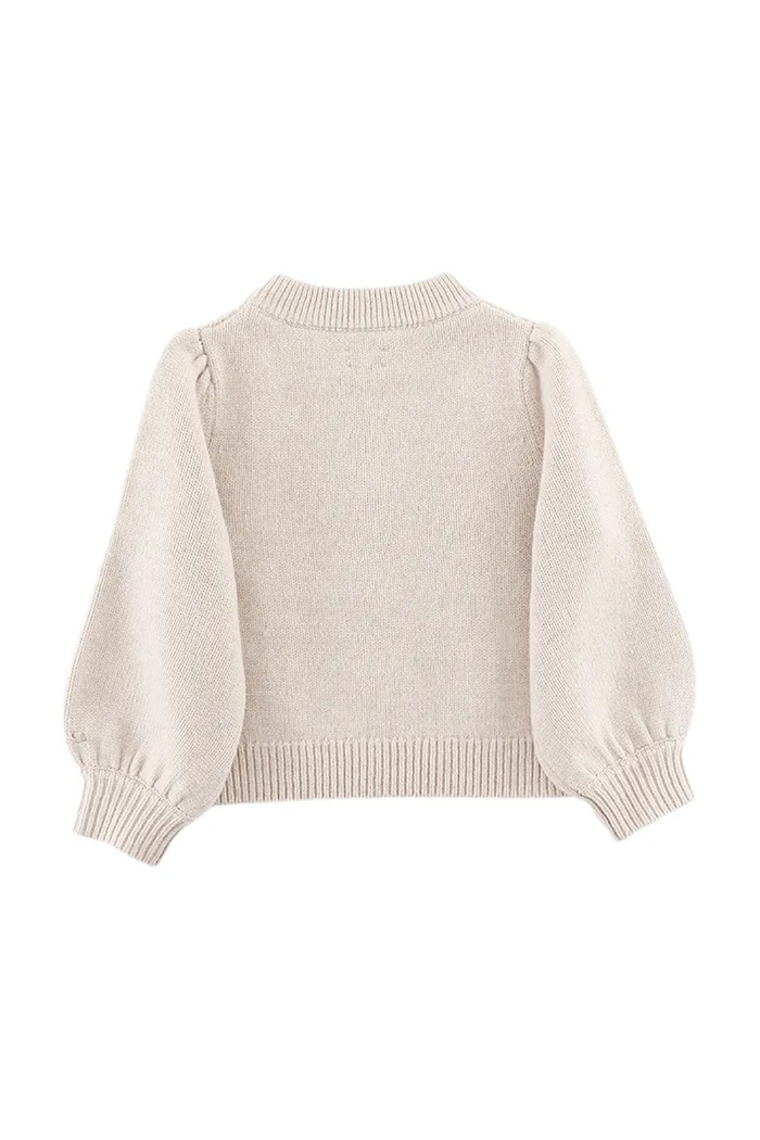 Lány Donsje gyapjú baba pulóver Denna Merino Wool Sweater Bunny 4090701.56.92 bézs