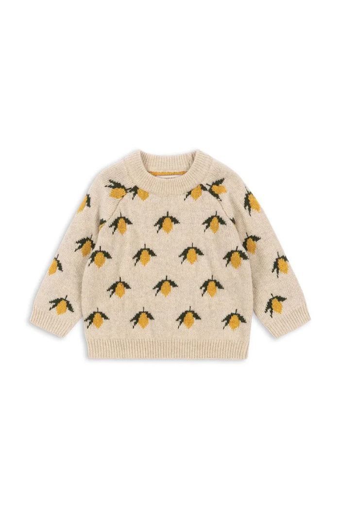 Παιδικό μάλλινο πουλόβερ Konges Sløjd BELOU LEMON KNIT BLOUSE μαλλί γκρί KS101427