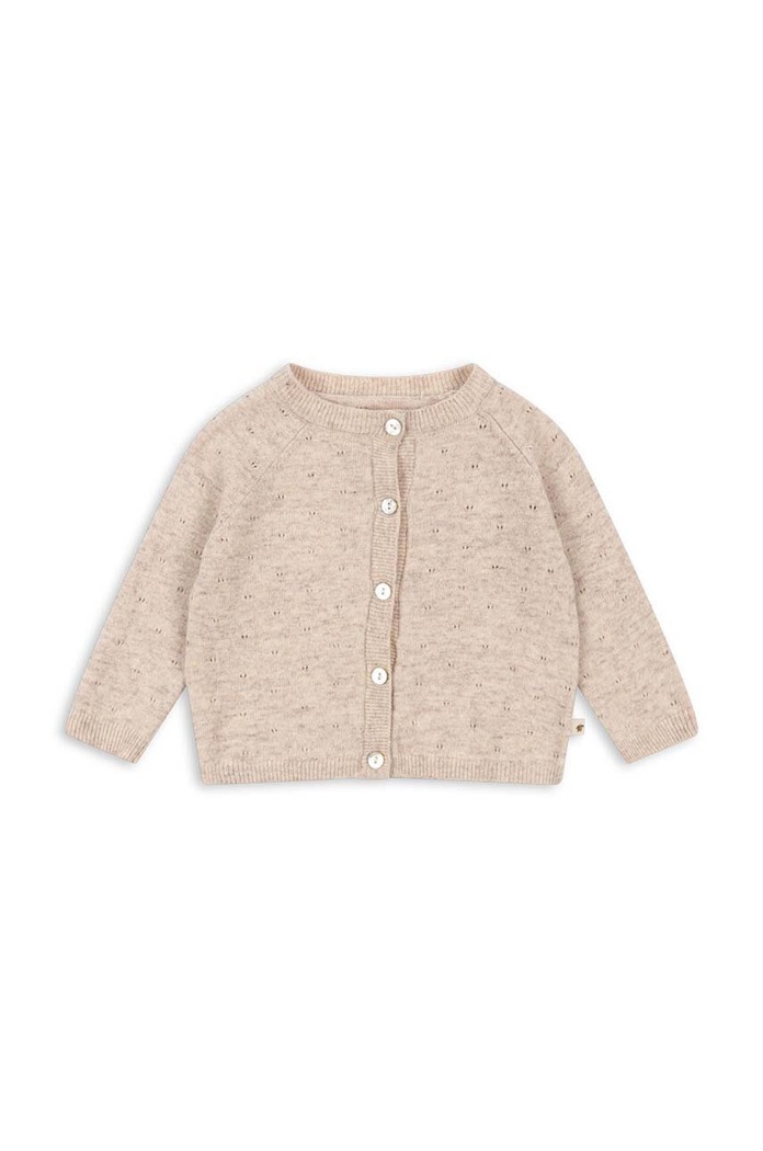 Dětský vlněný kardigan Konges Sløjd MINO KNIT CARDIGAN vlna béžová KS101614