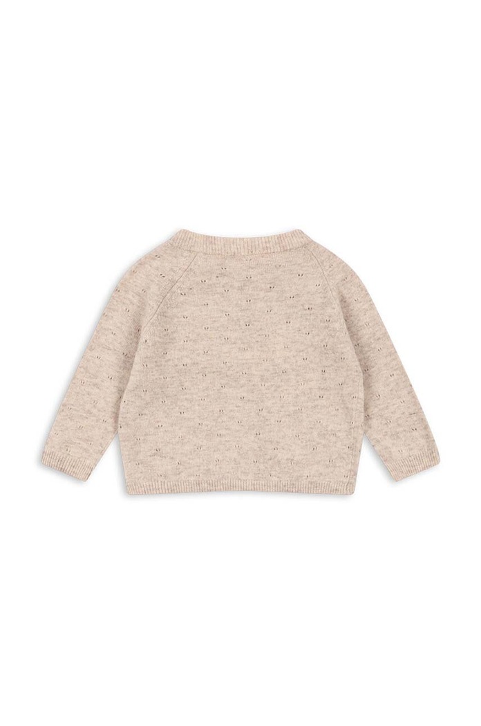 Dětský vlněný kardigan Konges Sløjd MINO KNIT CARDIGAN KS101614 béžová AW24