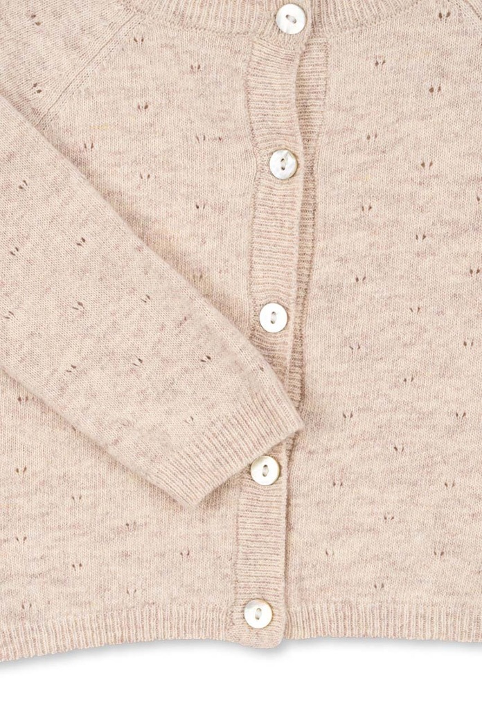 Dětský vlněný kardigan Konges Sløjd MINO KNIT CARDIGAN béžová KS101614