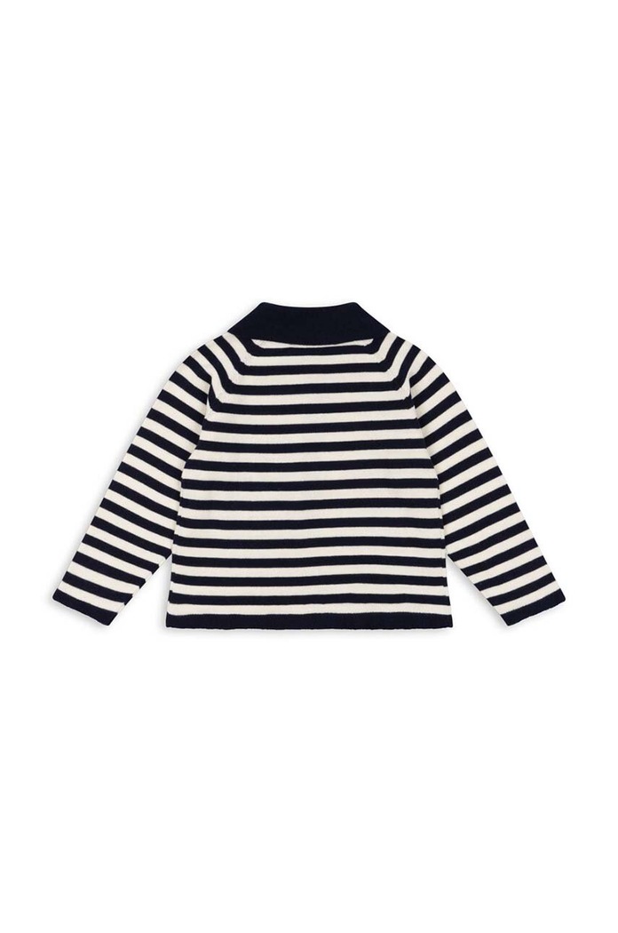 Момче Детска памучна жилетка Konges Sløjd VENTON KNIT CARDIGAN GOTS KS101722 тъмносин