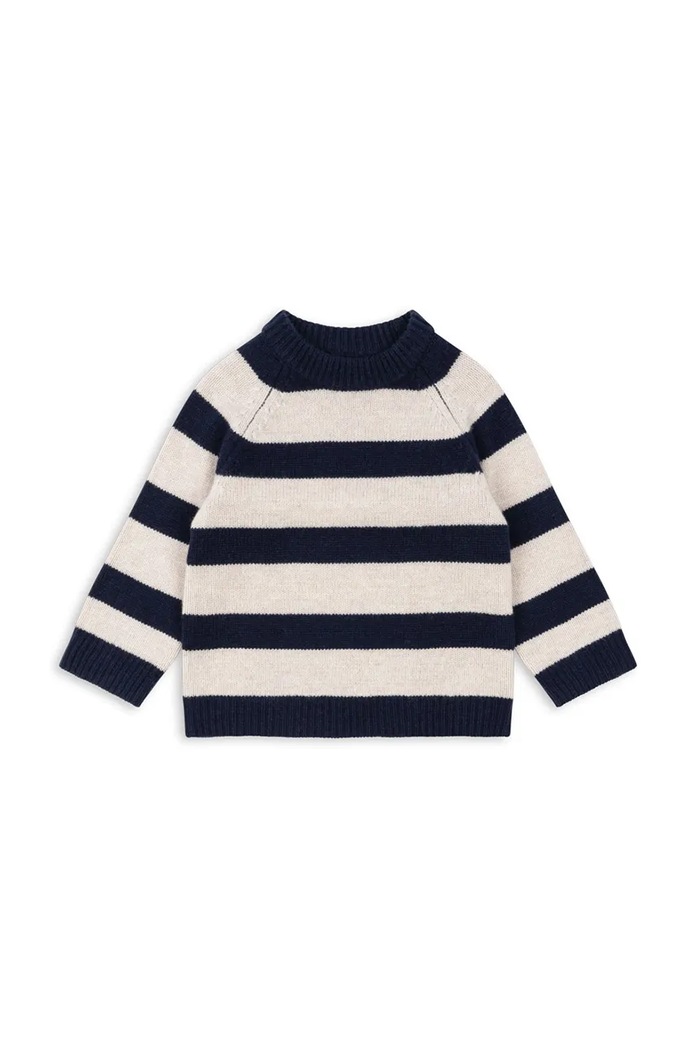 Dětský vlněný svetr Konges Sløjd VITU KNIT BLOUSE vlna námořnická modř KS101728