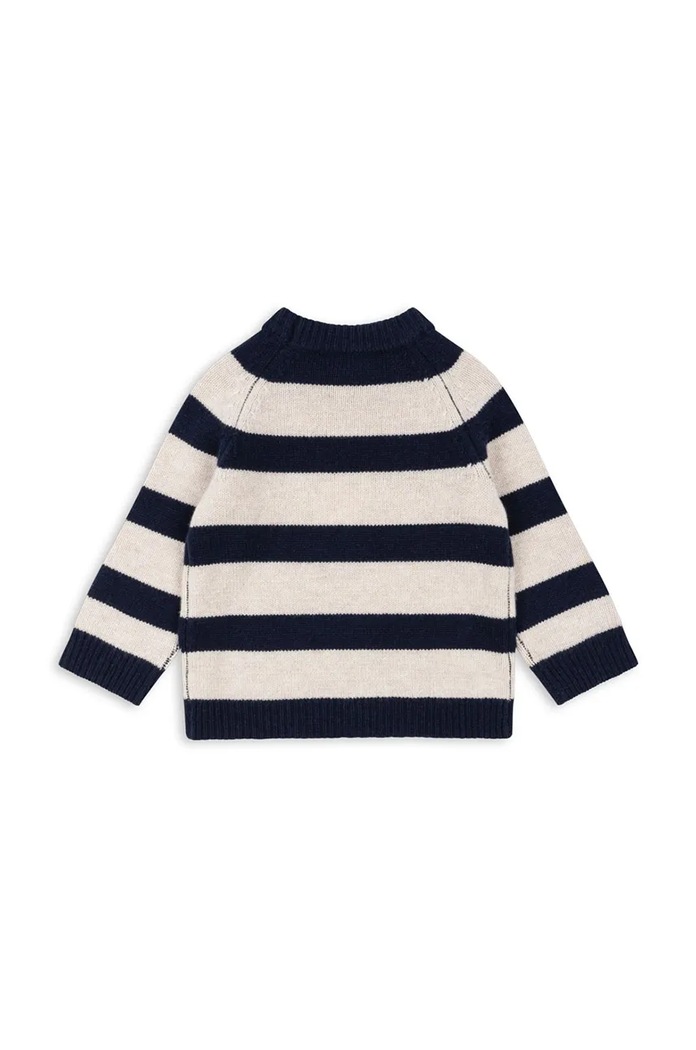 Dětský vlněný svetr Konges Sløjd VITU KNIT BLOUSE KS101728 námořnická modř AW24