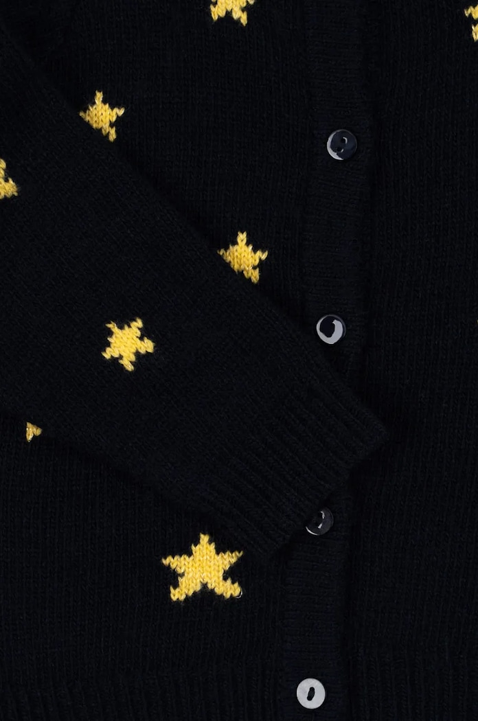 Dětský vlněný kardigan Konges Sløjd BELOU KNIT CARDIGAN námořnická modř KS101894
