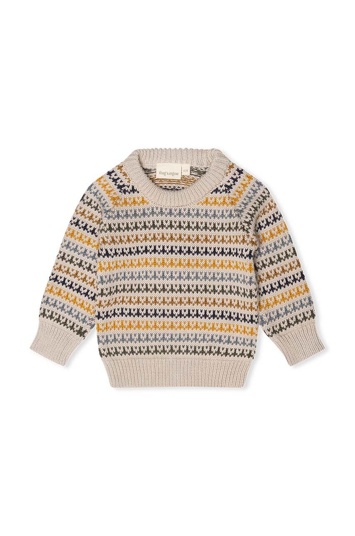 That's mine pulover de bumbac pentru copii Frankie 128195 bej AW24