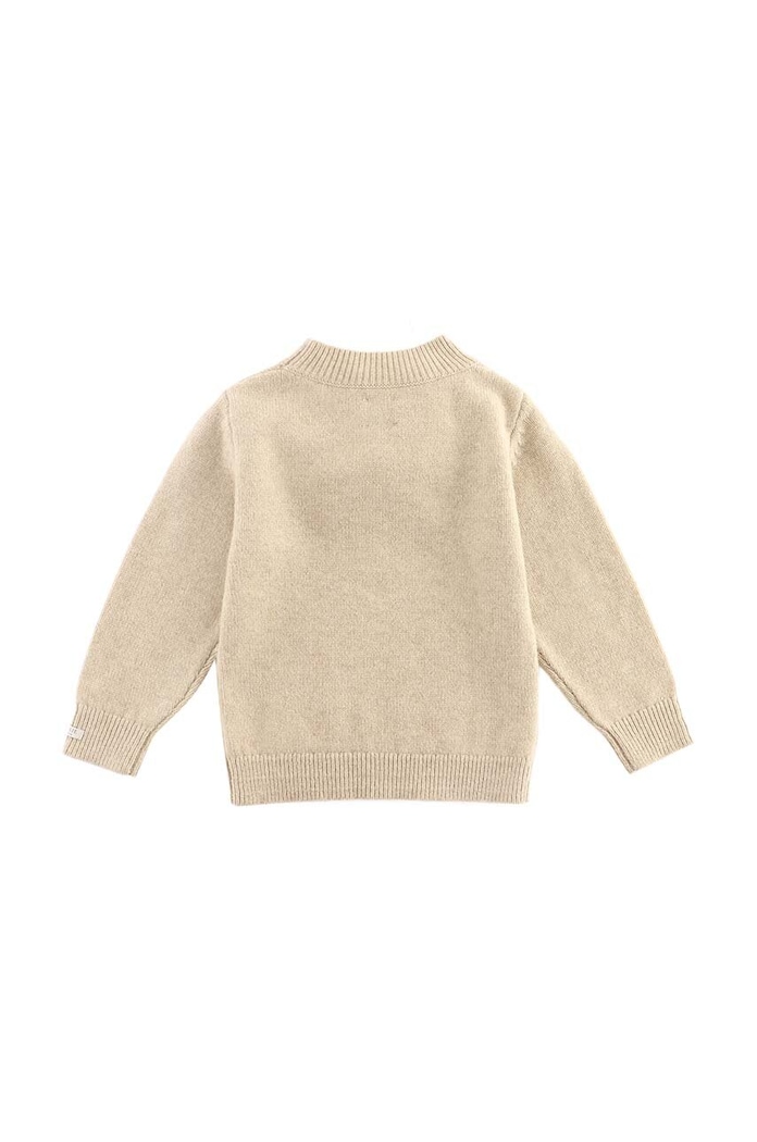 Момче Вълнен бебешки пуловер Donsje Denn Merino Wool Sweater Bear 4083501.56.92 бежов