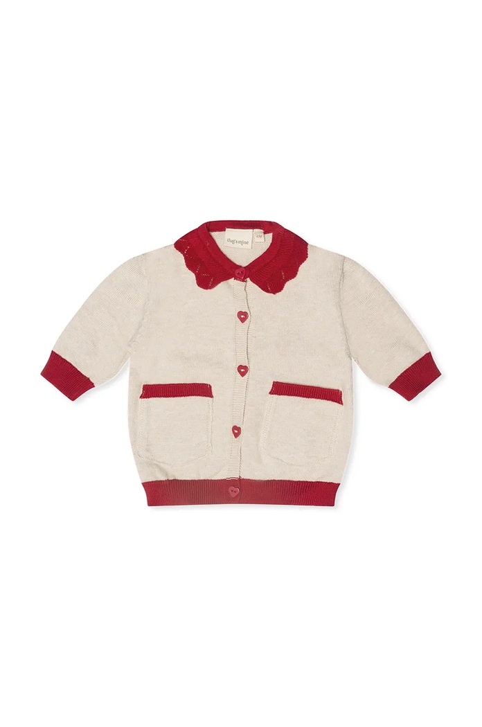 That's mine cardigan din bumbac pentru copii Felizia 128721 bej AW24