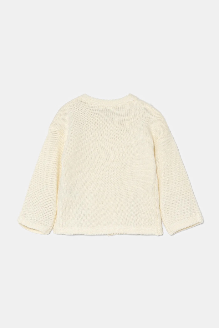 Παιδική ζακέτα από μείγμα μαλλιού United Colors of Benetton 1076A500X.W.Seasonal μπεζ AW24