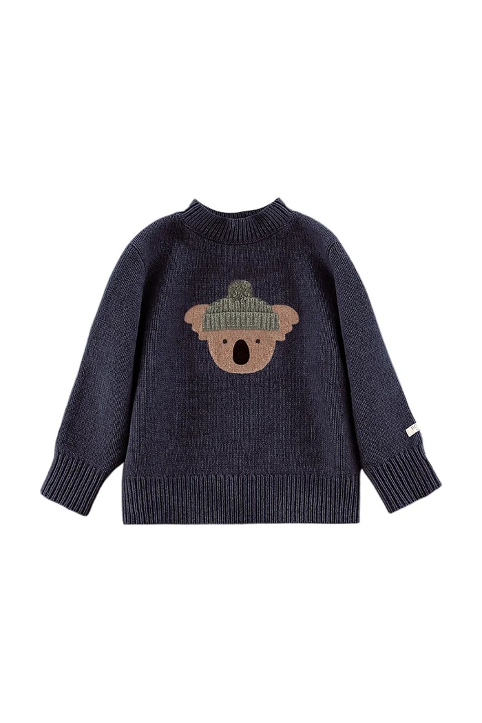 Donsje Kojenecký vlněný svetr Donsje Denn Merino Wool Sweater Koala 4083503.56.92 námořnická modř AW24