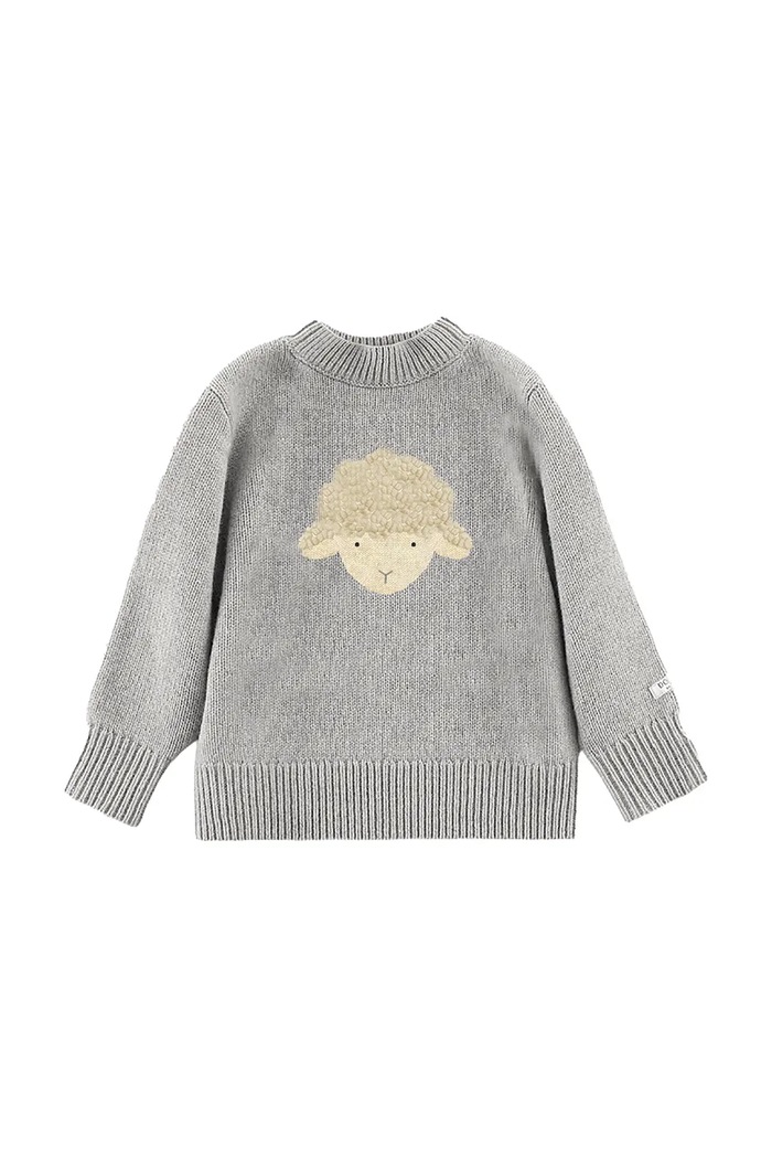 Μάλλινο πουλόβερ για μωρά Donsje Denn Merino Wool Sweater Lammy 4083504.56.92 γκρί AW25