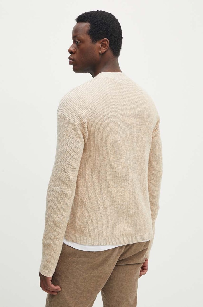 Odzież Calvin Klein kardigan lniany K10K113323 beżowy