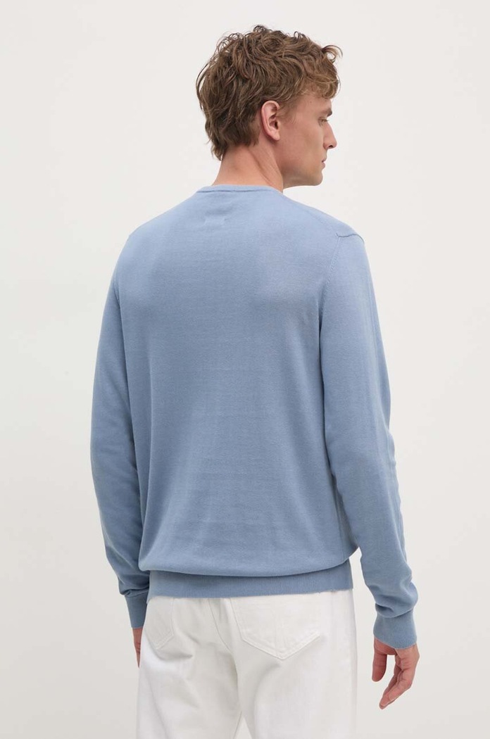 Odzież Calvin Klein sweter z domieszką jedwabiu K10K113549 niebieski