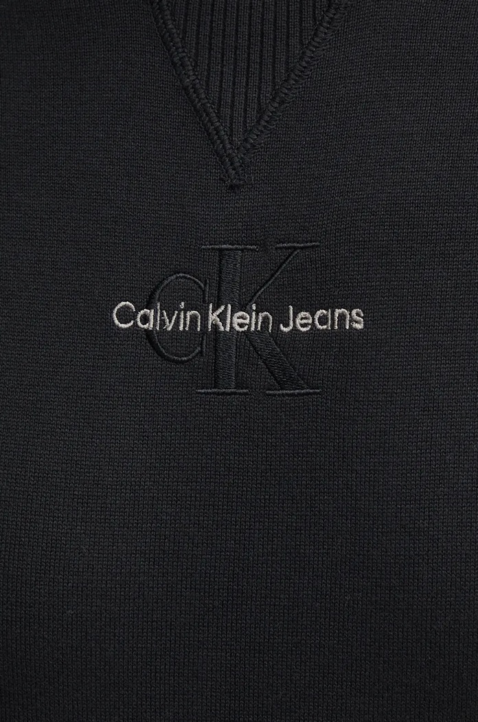 Bavlnený sveter Calvin Klein Jeans J30J325671 čierna