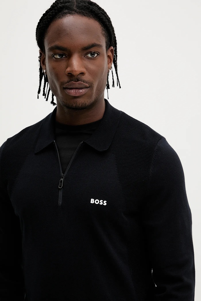 BOSS Green sweter granatowy 50520604