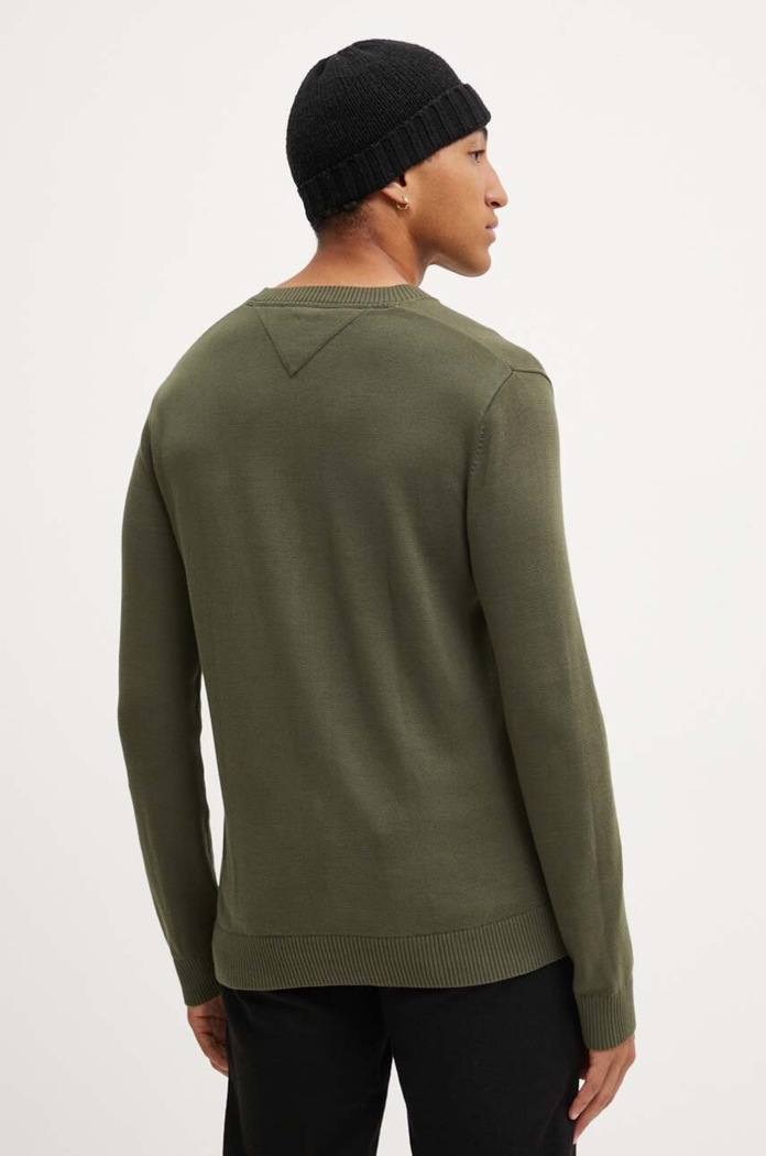 Odzież Tommy Jeans sweter bawełniany DM0DM19192 zielony