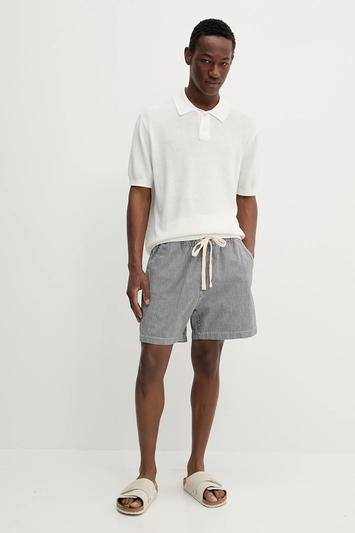 Bavlněné polo tričko Levi's A7294 béžová SS25