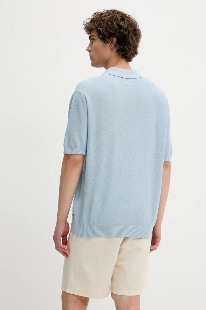 Дрехи Памучна тениска с яка Levi's A7294 син