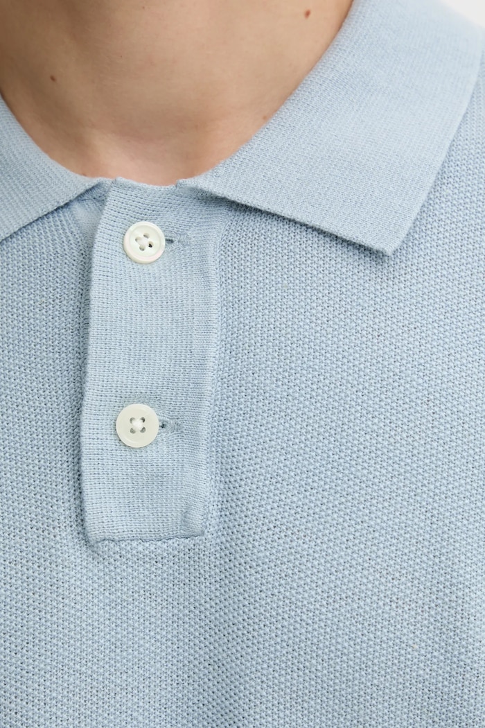 Памучна тениска с яка Levi's A7294 син